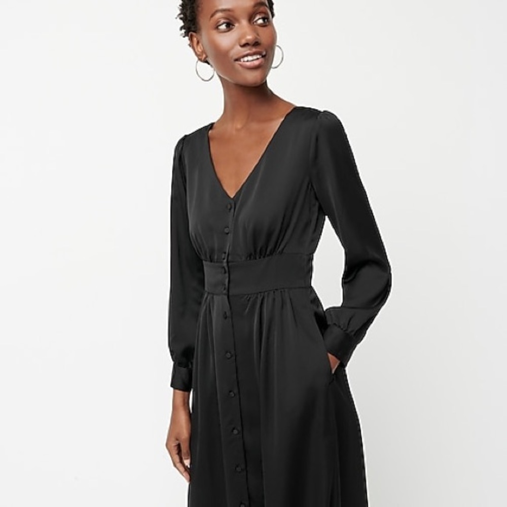 J.Crew Button Front A-line midi dress